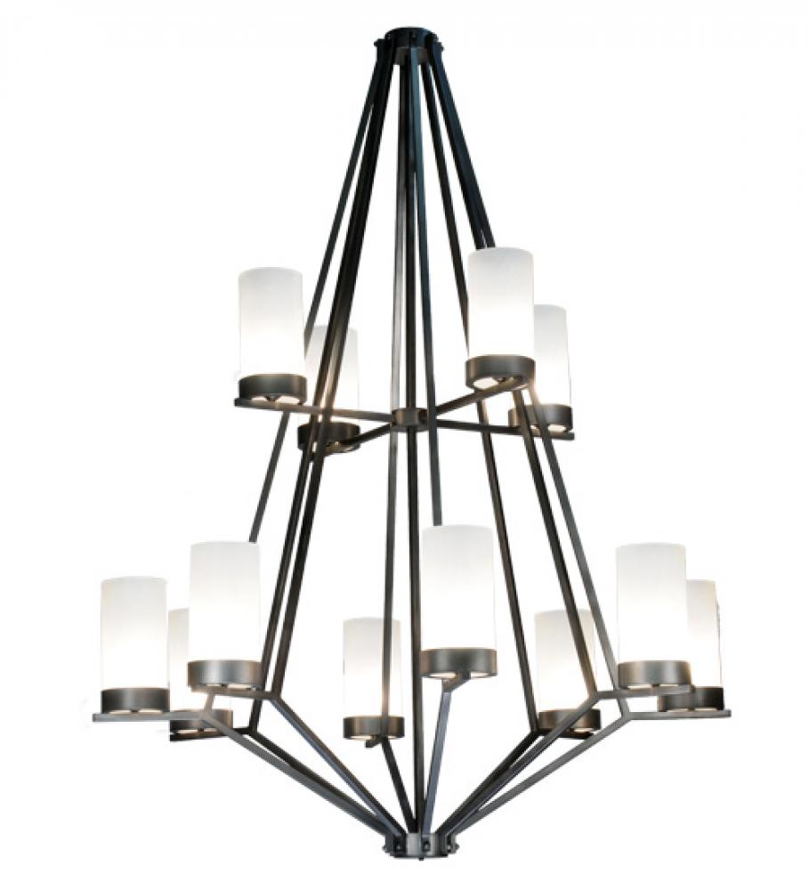 60"W Galen 12 Lt Two Tier Chandelier