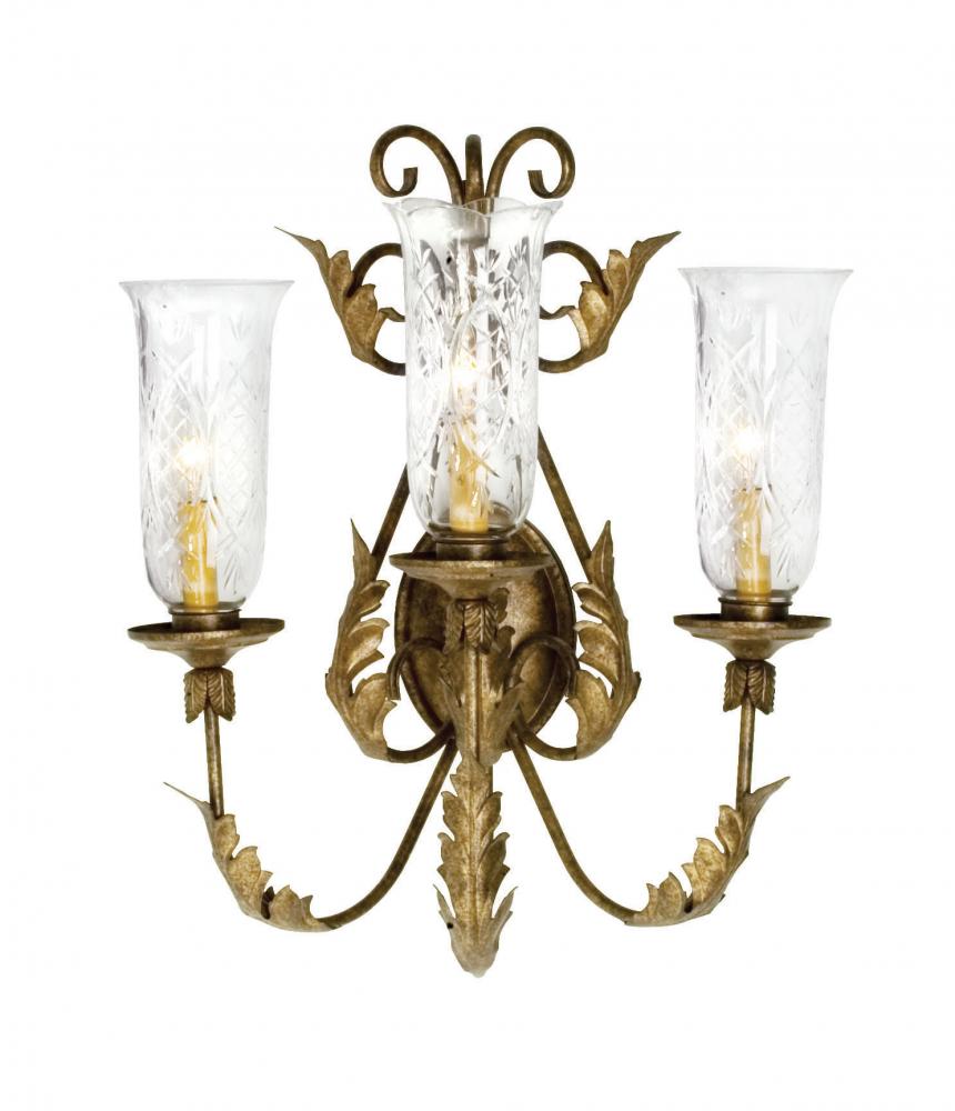 21" Wide French Elegance 3 Light Wall Sconce