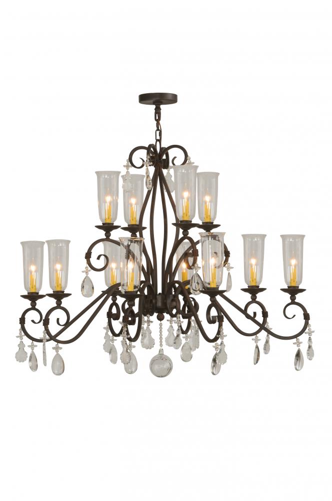 48"W Zola 12 LT Two Tier Chandelier