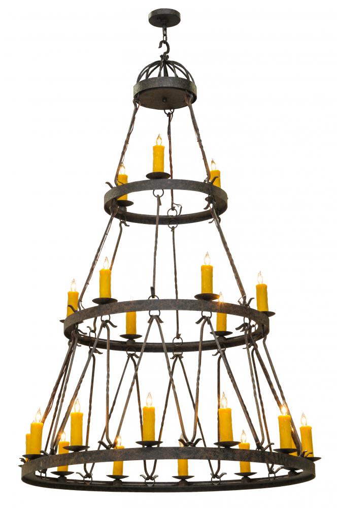 54"W Lakeshore 21 LT Three Tier Chandelier