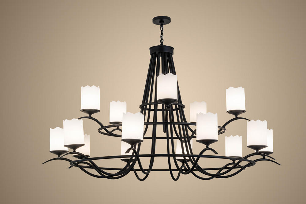 78"W Octavia 15 LT Two Tier Chandelier