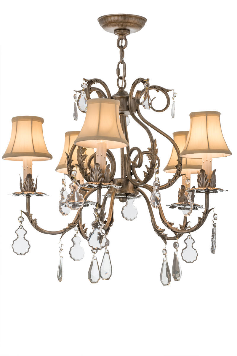 24"W Chantilly 5 LT Chandelier