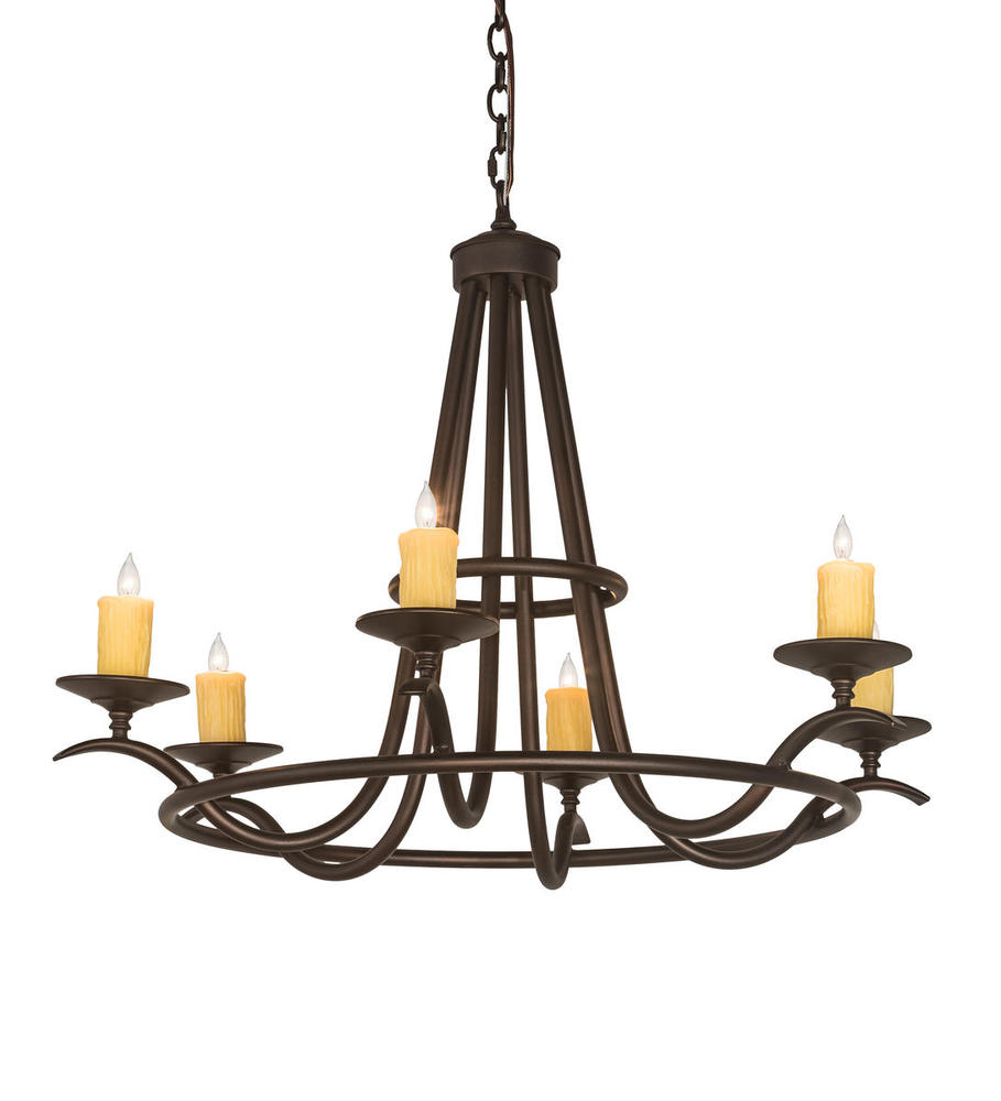 36" Wide Octavia 6 LT Chandelier