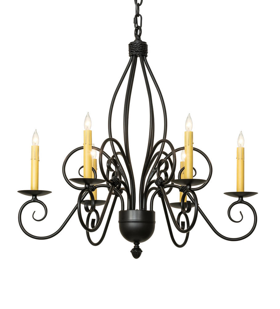 28" Wide Squire 6 Light Chandelier