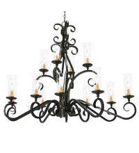 2nd Avenue Designs White 120293 - 60" Wilkes Two Tier Oblong Chandelier