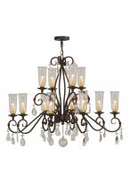 2nd Avenue Designs White 142887 - 48"W Zola 12 LT Two Tier Chandelier