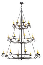 2nd Avenue Designs White 151278 - 60"W Estrella 24 LT Three Tier Chandelier