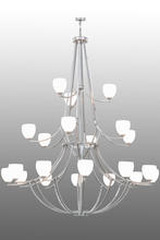 2nd Avenue Designs White 156064 - 84"W Everett 21 LT Three Tier Chandelier