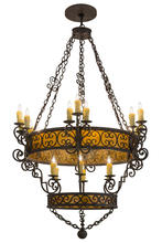 2nd Avenue Designs White 165159 - 48"W Isabo 24 LT Two Tier Chandelier