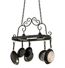 2nd Avenue Designs White 166119 - 32"L Elana 2 LT Pot Rack