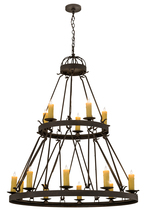 2nd Avenue Designs White 172303 - 48"W Lakeshore 15 LT Two Tier Chandelier