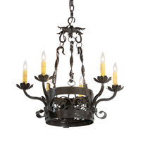 2nd Avenue Designs White 221249 - 24" Wide Dragone 6 Light Chandelier