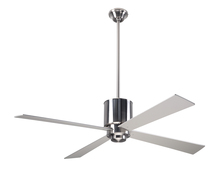 Modern Fan Co. LAP-BN-50-BK-NL-004 - Lapa Fan; Bright Nickel Finish; 50" Black Blades; No Light; Fan Speed and Light Control (2-wire)