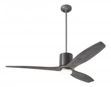 Modern Fan Co. LLX-GTGY-54-GY-271-WC - LeatherLuxe DC Fan; Graphite Finish with Gray Leather; 54" Graywash Blades; 17W LED; Wall Contro