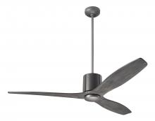 Modern Fan Co. LLX-GTGY-54-GY-NL-RC - LeatherLuxe DC Fan; Graphite Finish with Gray Leather; 54" Graywash Blades; No Light; Remote Con