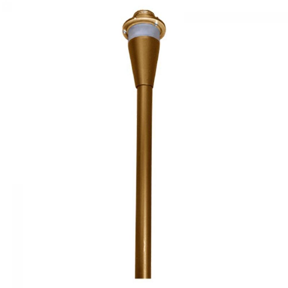 15in AA SERIES PATH LIGHT STEM RGBWW BLUETOOTH WG APP, ANTIQUE BRASS