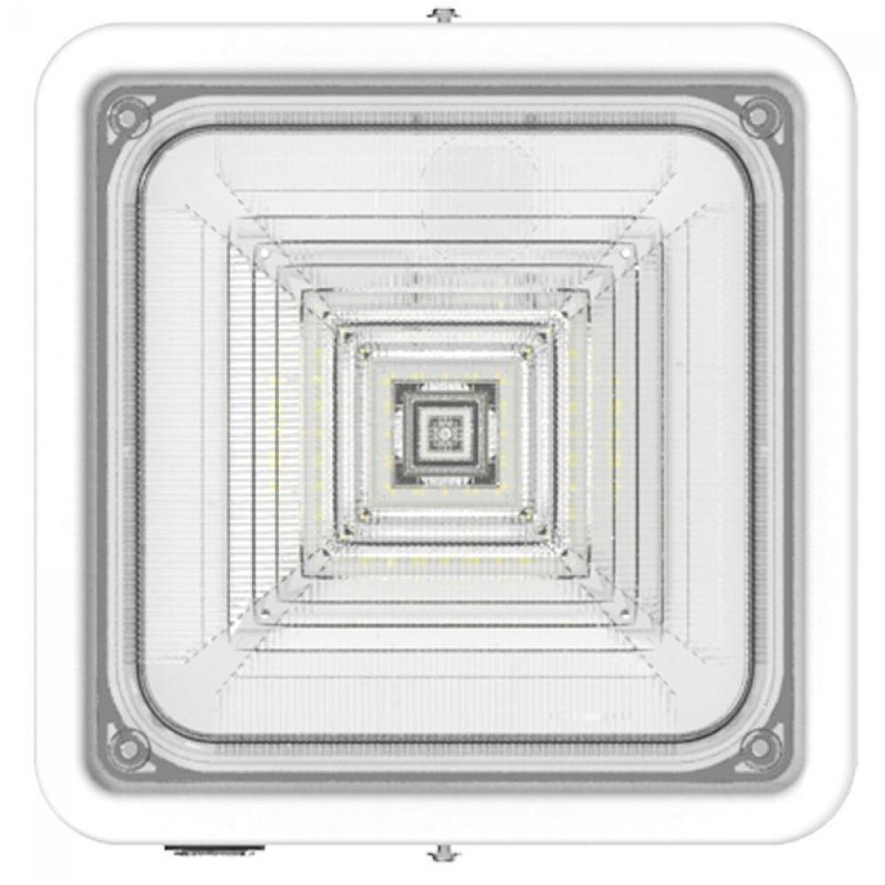 BUILDER SERIES INDOOR SQ CANOPY LIGHT SELECTABLE 10/20/30W 30/40/50K, WH