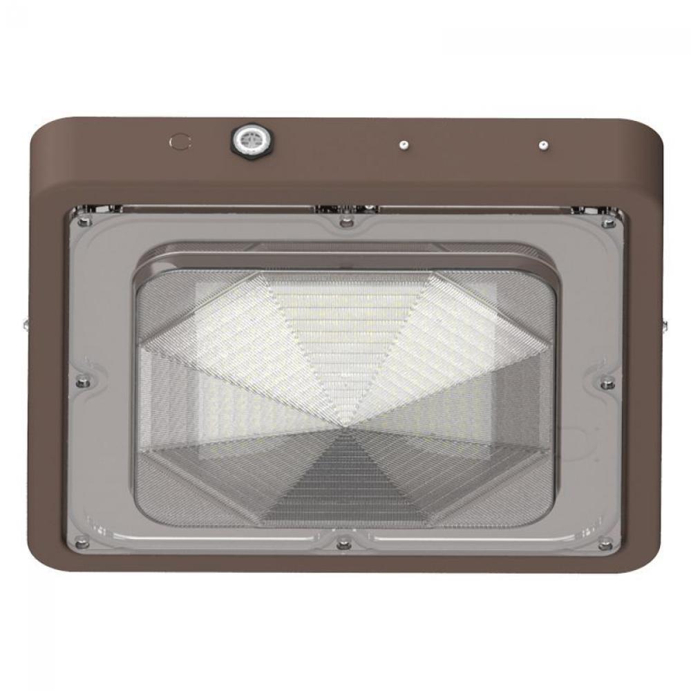 BUILDER SERIES INDOOR SQ CANOPY LIGHT SELECTABLE 40/60/80W 30/40/50K WITH EM, BRZ