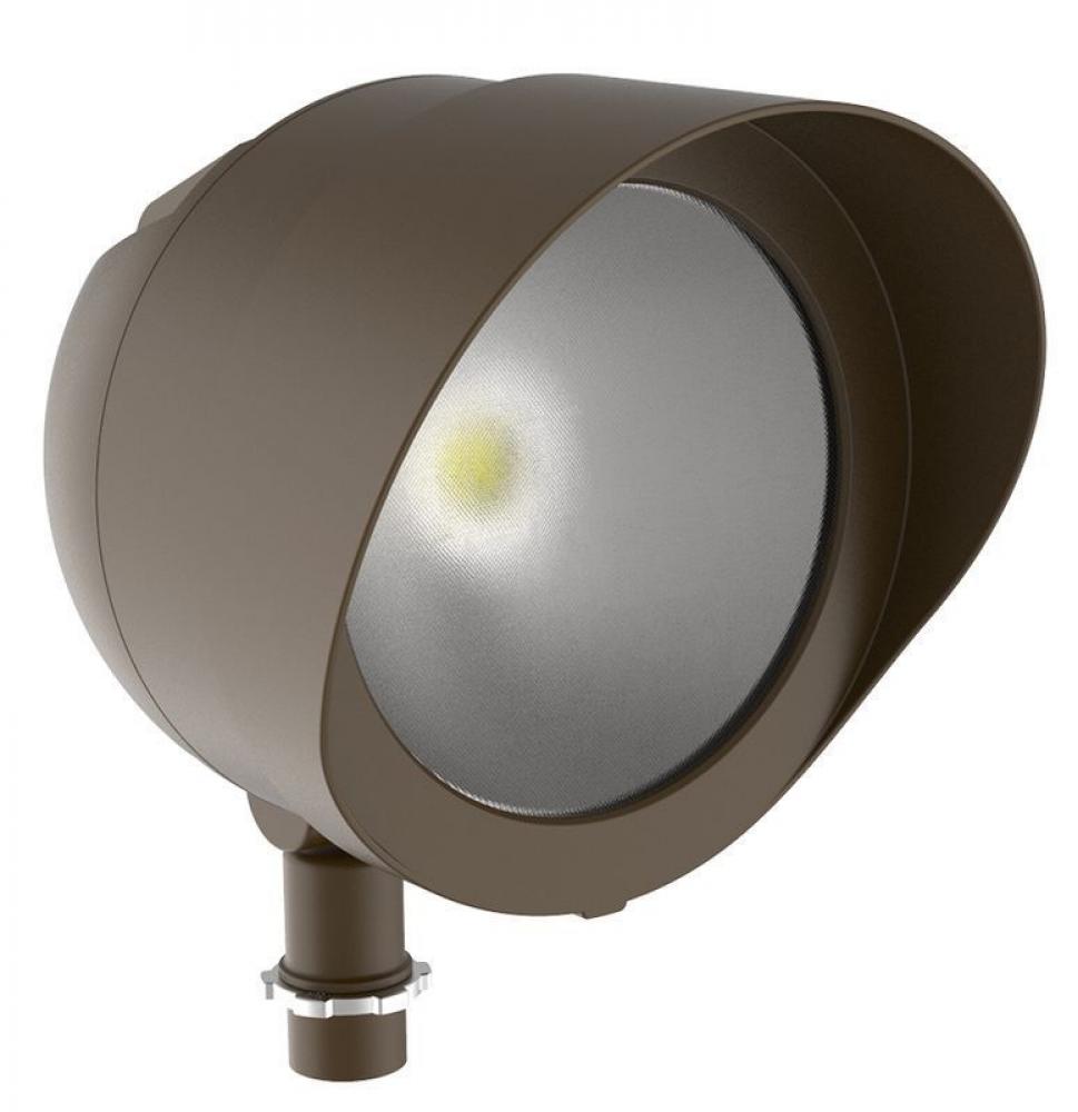 LED FLOOD 120-277V 12W 50K 90D BRONZE