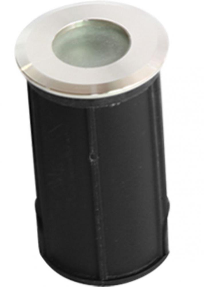 STAINLESS STEEL IN-GROUND LIGHT, 12V DC/AC, 1W COB,100 LM, 45°, IP67, ETL, PC SLEEVE, 3000K