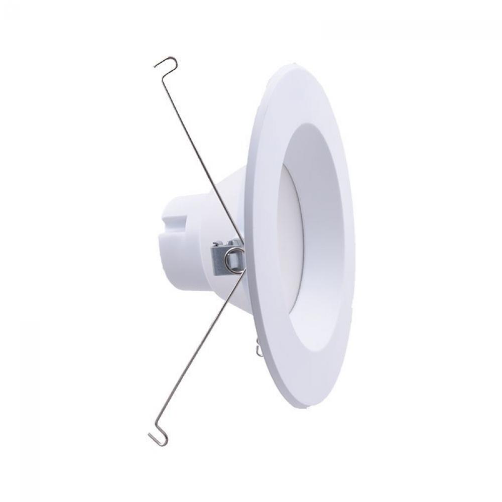 6in SMOOTH COMPOSITE RECESSED TRIM 5CCT 27/30/35/40/50K, POWER ADJ. 17/13/10W