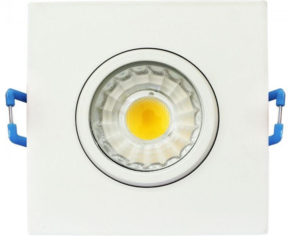 3" SQUARE ADJUSTABLE RECESSED LIGHT, 120V, 8W, 550LM, 5000K, CRI90, DIMMABLE