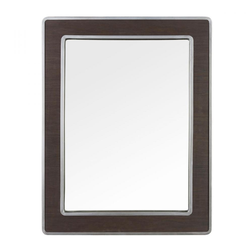 Macie Rectangular Wood and Metal Mirror