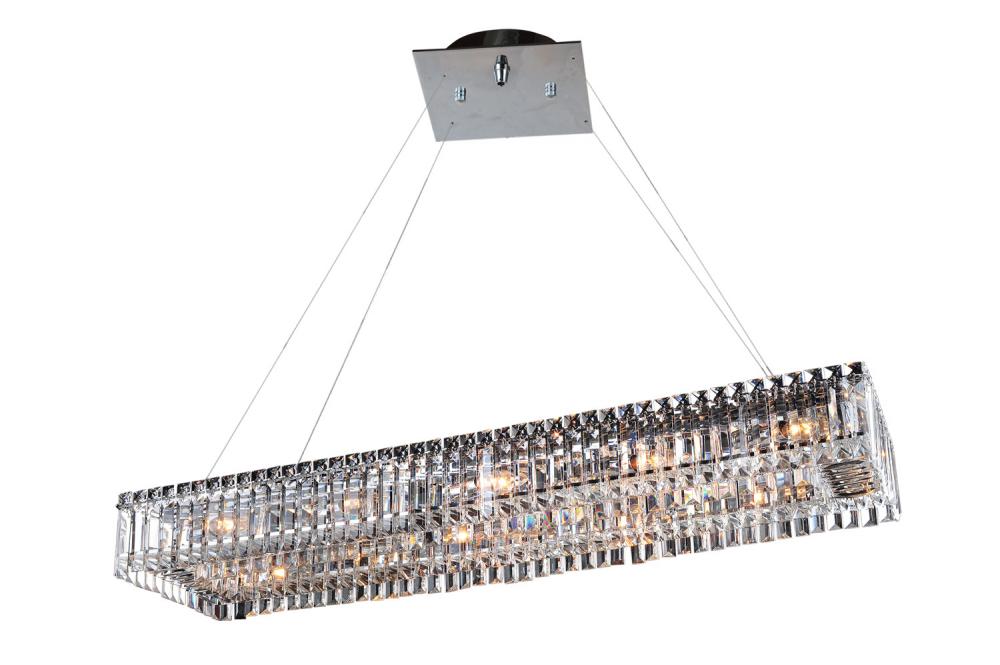 Baguette 43 Inch Rectangular Pendant