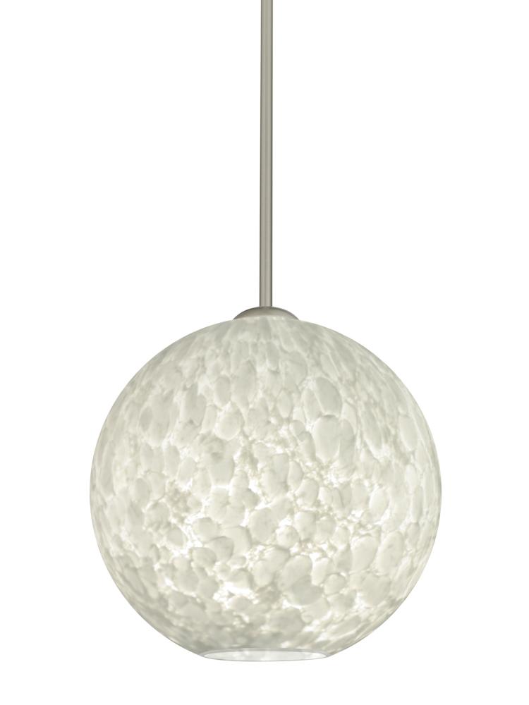 Besa Coco 12 Stem Pendant, Carrera, Satin Nickel Finish, 1x60W Medium Base