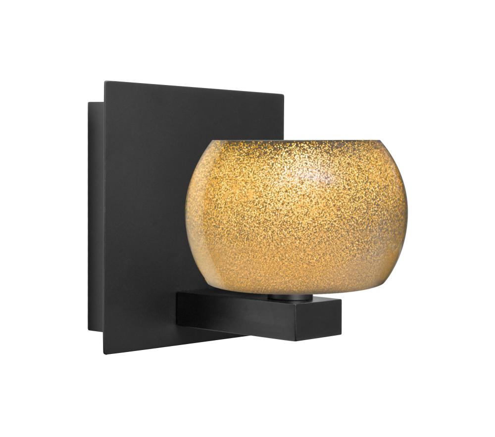 Besa, Keno Vanity, Gold Sand, Black Finish, 1x3W LED