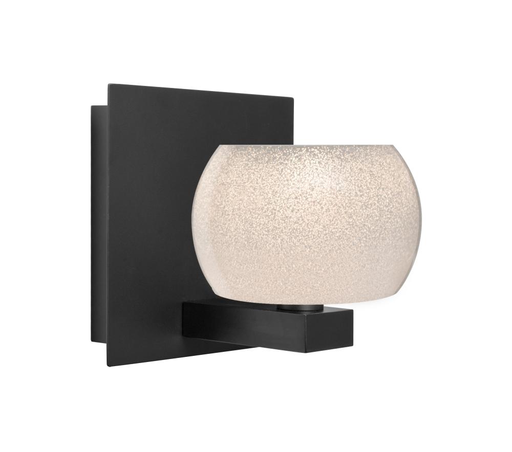 Besa, Keno Vanity, White Sand, Black Finish, 1x3W LED