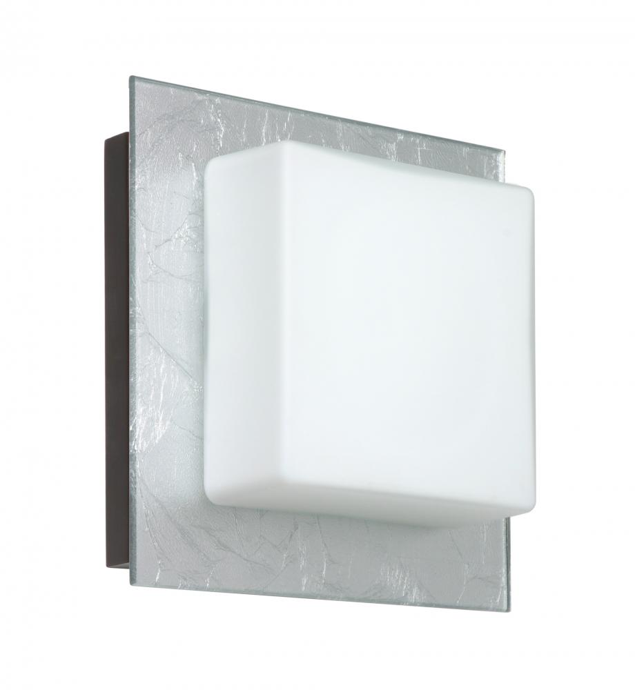 Besa Wall Alex Bronze Opal/Silver Foil 1x5W LED