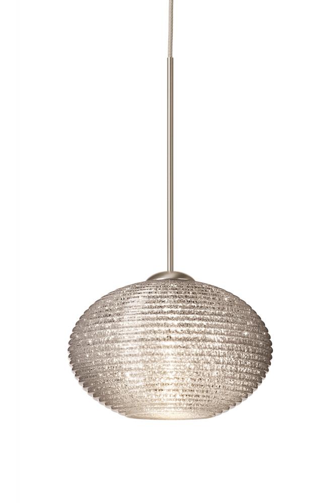 Besa Pendant Lasso Satin Nickel Glitter 1x50W Halogen