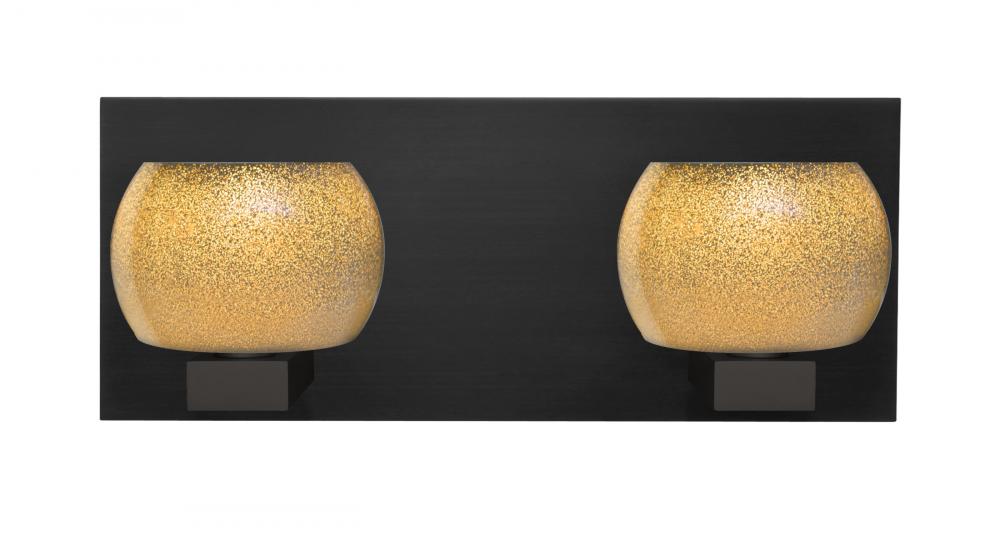 Besa, Keno Vanity, Gold Sand, Black Finish, 2x3W LED