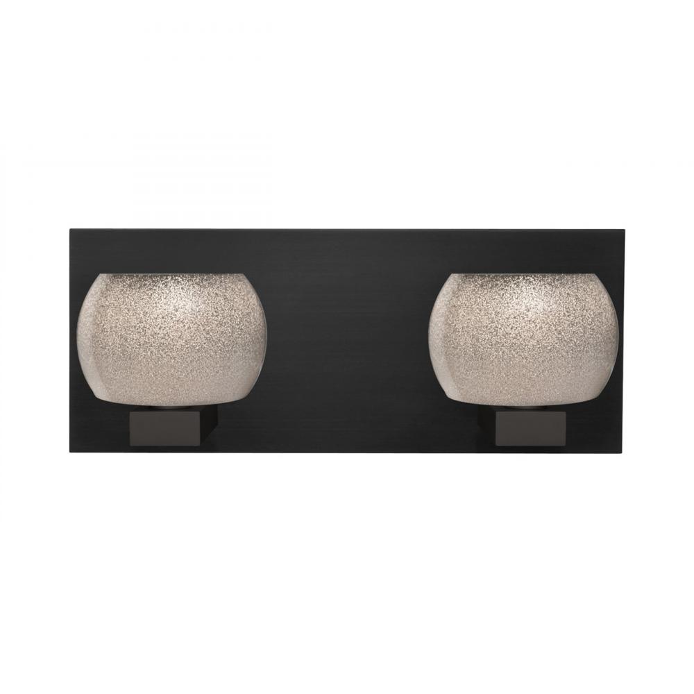 Besa, Keno Vanity, Smoke Sand, Black Finish, 2x3W LED