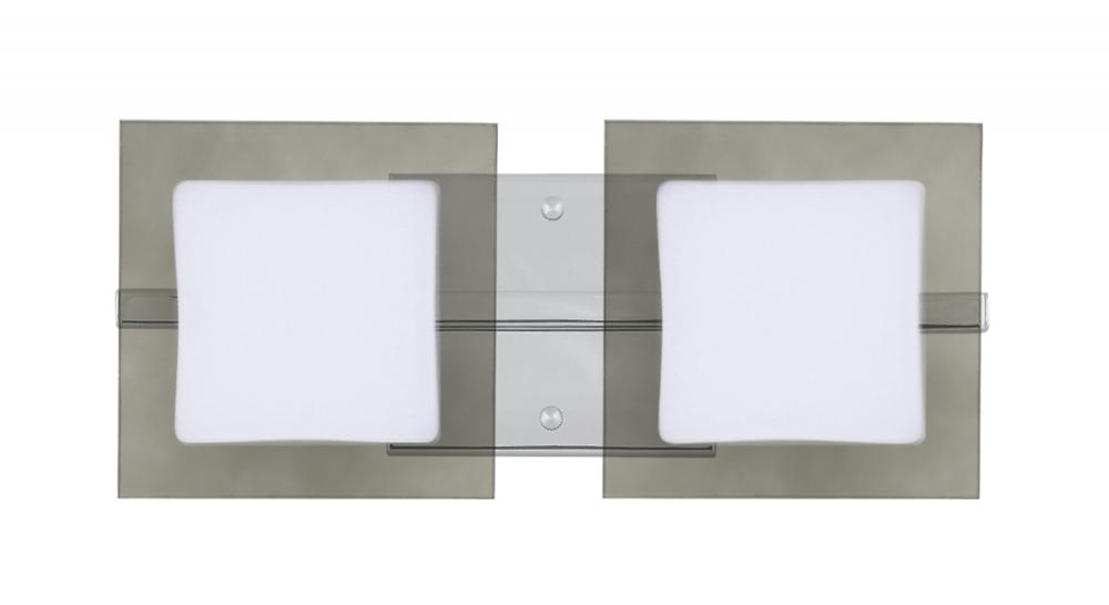 Besa Wall Alex Chrome Opal/Smoke 2x5W LED