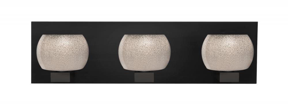 Besa, Keno Vanity, Smoke Sand, Black Finish, 3x60W G9 Base