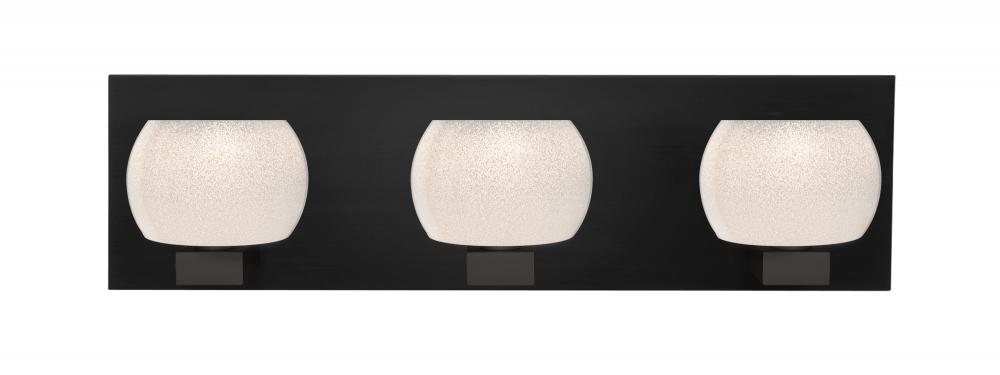 Besa, Keno Vanity, White Sand, Black Finish, 3x60W G9 Base