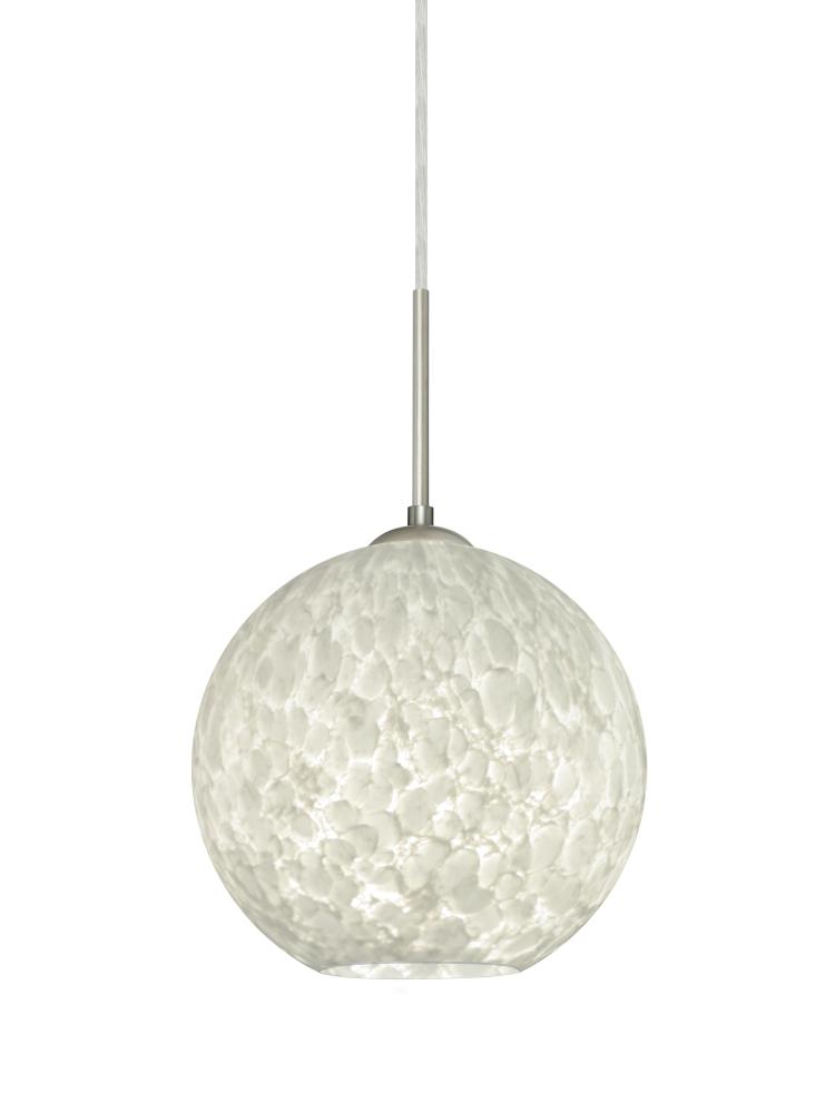 Besa Coco 8 Pendant For Multiport Canopy, Carrera, Satin Nickel Finish, 1x9W LED