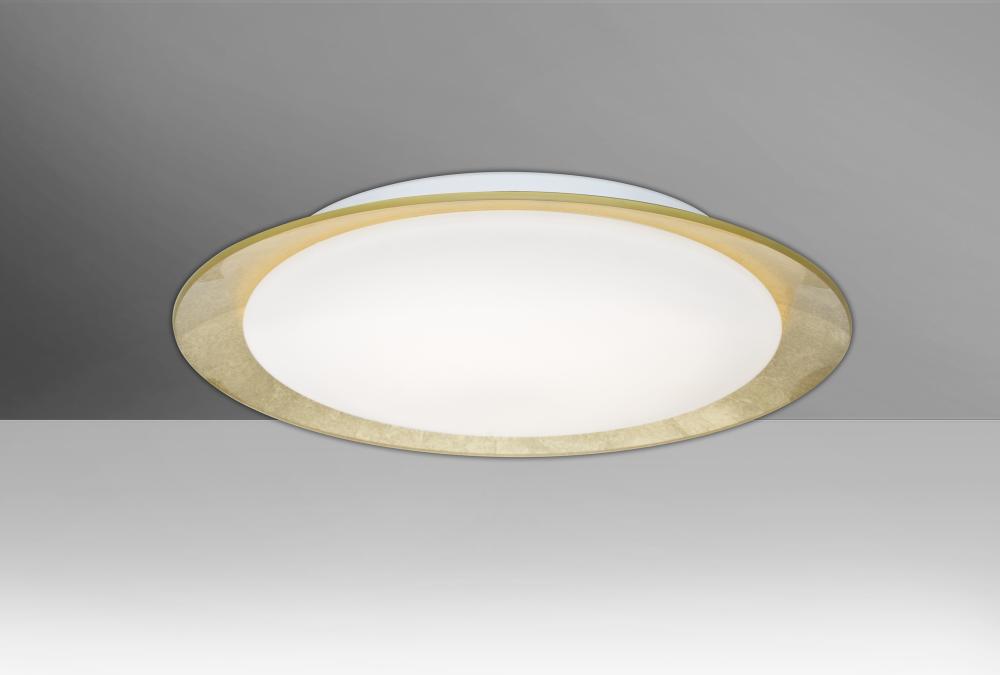 Besa, Tuca 15 Ceiling, Opal/Gold Foil,  Finish, 1x16W LED