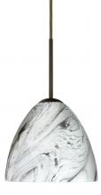 Besa Lighting 1BC-7572MG-MED-BR - Besa Sasha Pendant Bronze Marble Grigio 1x50W B10 Med