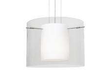 Besa Lighting 1KG-C00707-LED-SN - Besa Pahu 16 LED Pendant 1Kg Clear/Opal Satin Nickel 1x11W LED