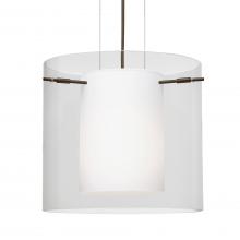 Besa Lighting 1KG-C18407-LED-BR-L - Besa Pahu 12 LED Pendant 1Kg Clear Bronze 1x11W LED, 15Ft. Option