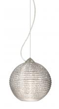 Besa Lighting 1KX-4616GL-LED-SN - Besa Kristall 8 Pendant Satin Nickel Glitter 1x9W LED