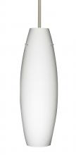 Besa Lighting 1TT-412707-SN - Besa Stem Pendant Suzi 18 Satin Nickel Opal Matte 1x150W Medium Base A21