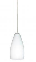 Besa Lighting 1XC-719807-LED-SN - Besa Pendant Karli Satin Nickel Opal Matte 1x5W LED