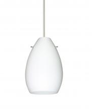 Besa Lighting 1XT-171307-LED-SN - Besa Pendant Pera 6 Satin Nickel Opal Matte 1x5W LED