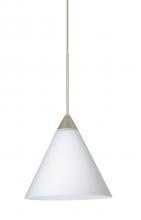 Besa Lighting 1XT-512107-LED-SN - Besa Pendant Kani Satin Nickel Opal Matte 1x5W LED