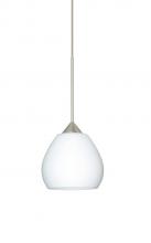 Besa Lighting 1XT-560507-LED-SN - Besa Pendant Tay Tay Satin Nickel Opal Matte 1x5W LED