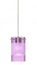 Besa Lighting 1XT-6524EA-LED-SN - Besa Pendant Scope Satin Nickel Amethyst/Frost 1x5W LED Mr16